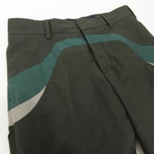 PRADA 美品 ライン パンツ スリム スラックス イタリア製 46 約Mサイズ カーキ IBO58