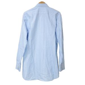 ETRO シャツ 長袖 花柄 ストライプ 大きいサイズ 42 LL相当 水色 IBO58 X