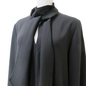 Theory 美品 20AW TIE NK BLOUSE ボウタイ ブラウス 長袖 プルオーバー S 無地 黒 ブラック X
