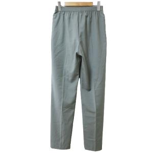 UNITED ARROWS ロエフ LOEFF 美品 TOROカルソンパンツ スラックス ウール ウエストゴム 1 S相当 緑 グリーン IBO58 X