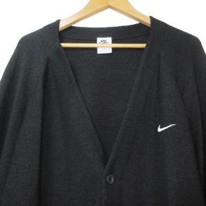 NIKE SB 美品 カーディガン dq6307-010 ニット 長袖 ルーズフィット ワンポイント Vネック ウール混 大きいサイズ XL