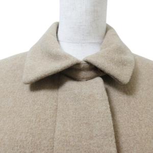 HUNTING WORLD ロング コート ウール 背抜き 比翼ボタン 40 L相当 ベージュ IBO58 X