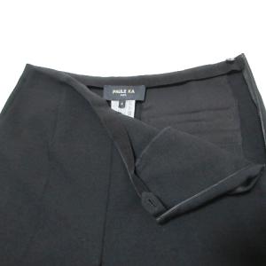 PAULE KA 美品 近年 パンツ スラックス ハイウエスト 38 M相当 黒 ブラック IBO58 X
