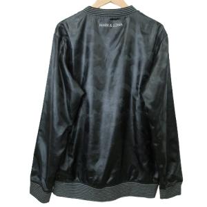 MARK&LONA Vネック ブルゾン ML-15W-D23 カモフラ柄 プルオーバー ジャケット スカル ゴルフウエア M 深緑 ダークグリーン系