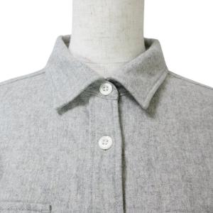 mont-bell 美品 長袖 ウールマウンテン シャツ 1114127 アウトドアウェア M ヘザーグレー X