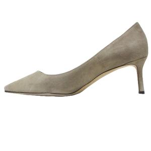 JIMMY CHOO 美品 パンプス スエード ヒール ポインテッドトゥ 靴 37.5 約24.5cm ベージュ IBO58 X