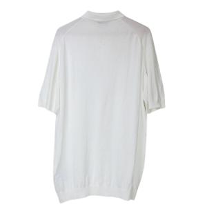 JOHN SMEDLEY ポロシャツ 半袖 ニット 大きいサイズ XL 無地 白 ホワイト IBO58 X