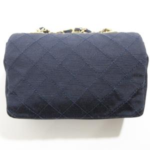 FOXEY ミニバッグ チェーンショルダー キルティングタイプ ネイビー