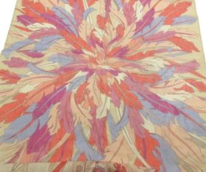 Emilio Pucci 美品 ストール 総柄 大判 フリンジ カシミヤ混 IBO58