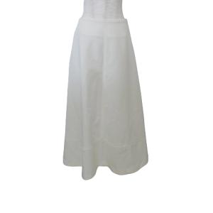 美品 ダンボールスウェット ロングスカート フレアスカート 白 S IBO58