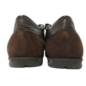 Salvatore Ferragamo ベルクロ レザー シューズ スニーカー 靴 ローカット ロゴ 37 約23.5cm 茶 ブラウン IBO58 X