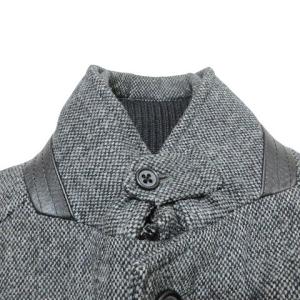 23区 HOMME ジャケット 中綿ライナー ジップアップ ウール スタンドカラー 46 M相当 グレー IBO60 X