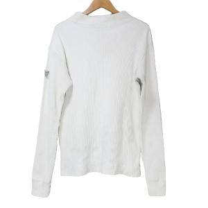 Nigel Cabourn ハイネック モックネック ワッフルトレーナー カットソー 80350020028 長袖 46 S相当 白 ホワイト IBO60