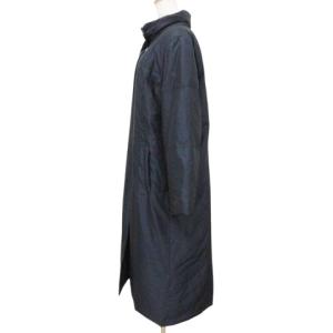 Leilian ダウンコート ロング シルク混 ジャケット 13+ 紺 ネイビー IBO60