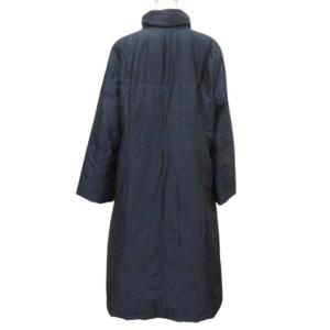 Leilian ダウンコート ロング シルク混 ジャケット 13+ 紺 ネイビー IBO60