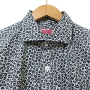 BARBA 美品 シャツ 長袖 大きいサイズ 花柄 ホリゾンタルカラー 43