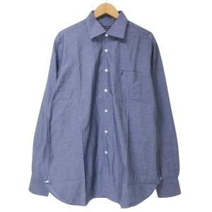 シャツ 長袖 ワンポイント 16 1/2 パープル