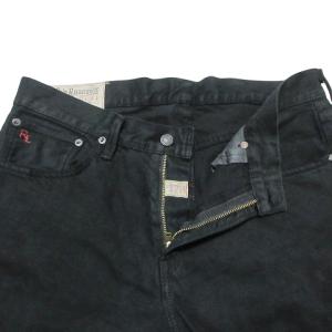 POLO RALPH LAUREN デニム パンツ ジーンズ ストレート ダメージ加工 ワンポイント 黒 ブラック W32 L32 M相当 IBO60 X