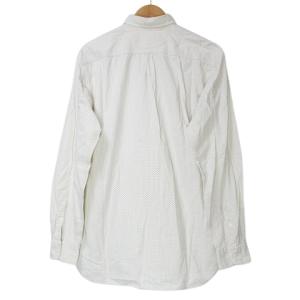 RRL ラルフローレン プルオーバー シャツ 長袖 ドット 水玉 チンストラップ S 白 ホワイト IBO60 X