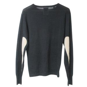 visvim 長袖 ニット エルボーパッチ 薄手 ウール S 黒 ブラック IBO60 X