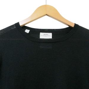 visvim 長袖 ニット エルボーパッチ 薄手 ウール S 黒 ブラック IBO60 X