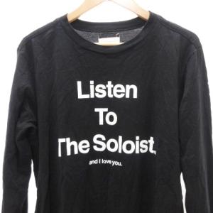 TAKAHIROMIYASHITATheSoloIst. 美品 sc.0102 アームプリント Tシャツ 長袖 カットソー トップス 日本製 46 Mサイズ 黒 ブラック