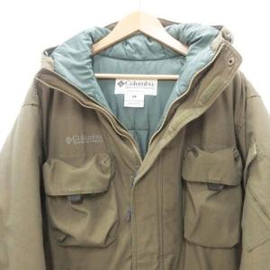 Columbia 美品 アウトドア フード ジャケット アウター マルチポケット XL カーキ