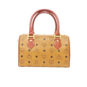 MCM ハンドバッグ 鞄 カバン 本革 レザー 茶 ブラウン キャメル