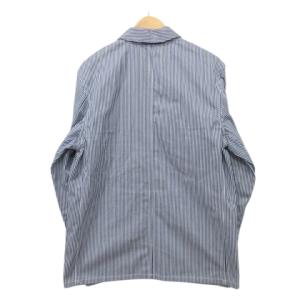 A.P.C. 美品 近年 カバーオール ヒッコリーストライプ ワークジャケット ブルゾン 長袖 コットン L ブルー