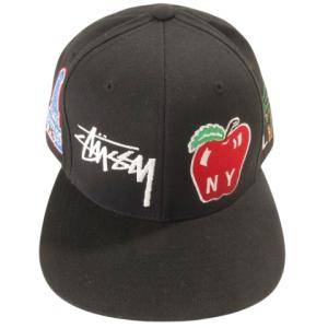 STUSSY 美品 ステューシー ワールドツアー アイコン ワッペン ビッグアップル キャップ