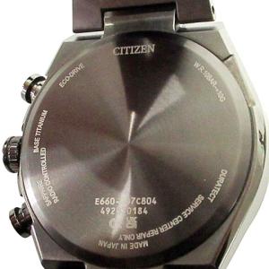 CITIZEN ATTESA 腕時計 E660-007C804 ブラックチタンシリーズ エコドライブ ソーラー