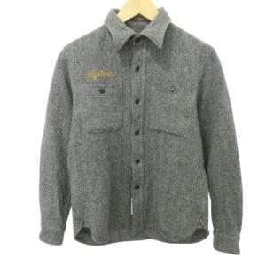 HYSTERIC GLAMOUR × ペンドルトン PENDLETON 美品 ウールシャツ トップス カットソー ロゴ刺繍 長袖 厚手 0253AH01 M