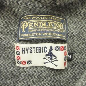 HYSTERIC GLAMOUR × ペンドルトン PENDLETON 美品 ウールシャツ トップス カットソー ロゴ刺繍 長袖 厚手 0253AH01 M