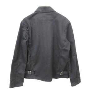 Schott 美品 ワークジャケット 薄手 ジップアップ スタースタッズ カフス Sサイズ 黒 ブラック