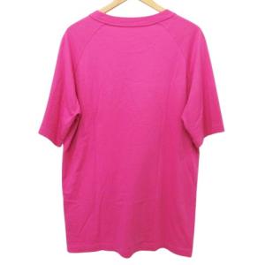 MONCLER 美品 ロゴプリント Tシャツ ラグラン クルーネック カットソー トップス M ピンク