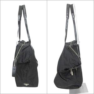 PRADA ナイロン ボストンバッグ 旅行鞄 カバン 三角プレート 黒 ブラック