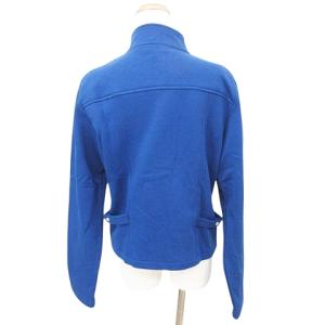 agnes b. 美品 プレッション ジャケット 裏起毛 長袖 トップス 3 約Lサイズ 青 ブルー