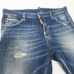 DSQUARED2 美品 20年製 cool guy jean デニム パンツ ダメージ リペア加工 ペイント ジーンズ スリム 52 XL 青