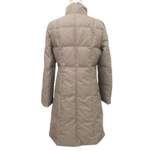 ANAYI ダウンコート ロング ジャケット レザーボタン 38 約M ベージュ GY99