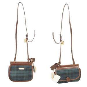 POLO RALPH LAUREN タグ付き 付属品有 ヴィンテージ ブラックウォッチ ショルダーバッグ チェック カバン 鞄 茶 ブラウン ORG