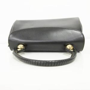 HAMANO 美品 保存袋有 レザー ハンドバッグ 皮革 鞄 カバン フォーマル 黒 ブラック GY99