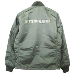 HYSTERIC GLAMOUR MA-1 フライトジャケット バックロゴ 刺繍 ブルゾン M カーキ