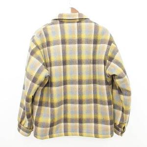 PENDLETON 美品 CPO 裏ボア チェック シャツ ジャケット アウター トップス Mサイズ 黄色 イエロー