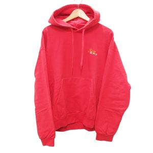 doublet 18AW バックデザイン 刺繍 パーカー 長袖 フーディ トップス 日本製 Mサイズ 赤 レッド AA