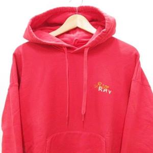 doublet 18AW バックデザイン 刺繍 パーカー 長袖 フーディ トップス 日本製 Mサイズ 赤 レッド AA