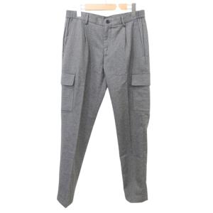 美品 COZY カーゴパンツ ジップフライ 無地 センタープリーツ Mサイズ グレー