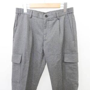 UNITED ARROWS 美品 COZY カーゴパンツ ジップフライ 無地 センタープリーツ Mサイズ グレー