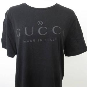 GUCCI Tonal Brand Logo Tシャツ M ブラック