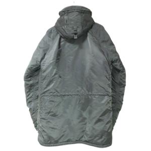 ALPHA INDUSTRIES N-3B フライトジャケット 大きいサイズ 中綿 ナイロン ジップアップ フード XL オリーブ ORG X