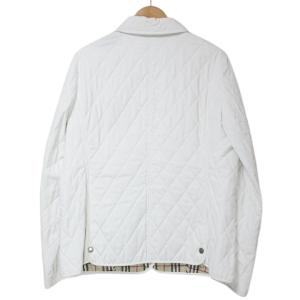 BURBERRY LONDON キルティング ジャケット 中綿 裏ノバチェック 大きいサイズ 46 XL相当 白 ホワイト GY14 X